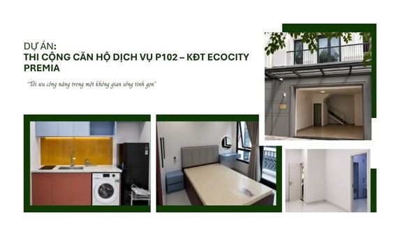 DỰ ÁN: THI CÔNG CĂN HỘ DỊCH VỤ P102 – KĐT ECOCITY PREMIA